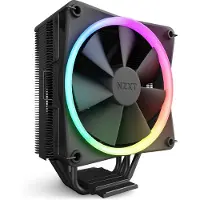 NZXT T120 RGB Air Cooler - RC-TR120-B1 - 120 mm CPU-Kühler mit Addressable-LEDs und Direktkontakt-Technologie, 4 Kupfer-Wärmeleitrohren, kompatibel mit Intel- und AMD-Sockeln, Schwarz