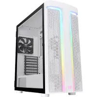 Thermaltake H590 TG ARGB, Midi Tower, PC, Weiß, ATX, EATX, micro ATX, Mini-ITX, SPCC, Gehärtetes Glas, Multi