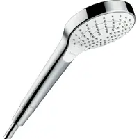 Hansgrohe Croma Select S, Handduschbrause mit Kopf, Chrom, Weiß, Wand