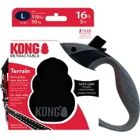 Kong Retractable Leash Terrain - Schwarz - L