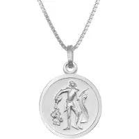 Trendor 41450 Halskette mit St. Florian Anhänger Ø 16 mm 925 Silber