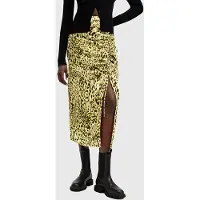AllSaints Carla Skirt Teresa Lime Green Größe: 6 | Midiröcke Outlet | Damen | Grün