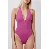 French Connection Core Halter Neck Costume Festival Fuchsia Größe: XS | Badeanzüge Outlet | Damen | Rosa
