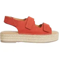 White Stuff Velcro Espadrille Sandal Mid Coral Größe: 4 | Espadrilles Outlet | Damen | Orange
