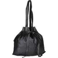 Greenburry Shopper Leder 37x32cm Beuteltasche "Eva" Schultertasche schwarz