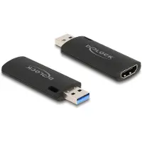 DeLOCK HDMI Video Capture Stick USB Typ-A, USB 2.0, 3840 x 2160 Pixel, MS2109, USB, 66 mm, 24 mm