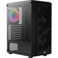Aerocool Hive-G-BK-v3, Midi Tower, PC, Schwarz, ATX, micro ATX, Mini-ITX, Acrylnitril-Butadien-Styrol (ABS), SPCC, 15,7 cm