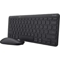 Trust Lyra, Kabellos, RF Wireless + Bluetooth, Scherenschalter, QWERTY, Schwarz, Maus enthalten