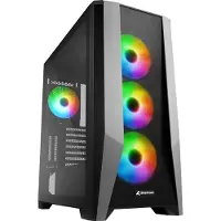 Sharkoon ELITE SHARK TG7M RGB, PC, Schwarz, ATX, EATX, micro ATX, Mini-ITX, Gaming, Multi, Taschenlüfter