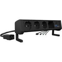Icy Box IB-TS301-5 - Steckdosenleiste - Wechselstrom 230 V - Ausgangsanschlüsse: 3 (Eurostecker)