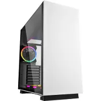 Sharkoon Pure Steel RGB, Midi Tower, PC, Weiß, ATX, EATX, micro ATX, Mini-ITX, SSI CEB, SSI EEB, Stahl, Gehärtetes Glas, Multi
