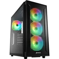 Sharkoon TG6M RGB, Tower, PC, Schwarz, ATX, micro ATX, Mini-ITX, Gaming, Multi