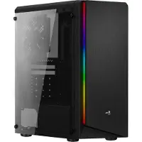 Aerocool RIFT, Midi Tower, PC, Schwarz, ATX, micro ATX, Mini-ITX, SPCC, Gaming