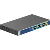 Netgear GS524UP, Unmanaged, Gigabit Ethernet (10/100/1000), Vollduplex, Power over Ethernet (PoE), Rack-Einbau
