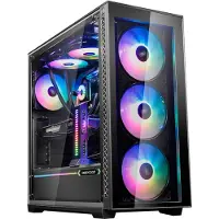 DeepCool MATREXX 70 ADD-RGB 3F, Midi Tower, PC, Schwarz, ATX, EATX, micro ATX, Mini-ITX, ABS Synthetik, SPCC, Gehärtetes Glas, Gaming