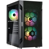 Silverstone FARA H1M PRO, Micro Tower, PC, Schwarz, micro ATX, Mini-DTX, Mini-ITX, Kunststoff, Stahl, Multi