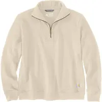 Carhartt Pullover Fiber Series Half-Zip Sweatshirt Damen Oat Milk-M