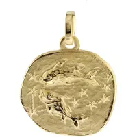 Trendor 08725-03 Sternzeichen-Anhänger Fische 333 Gold 16 mm