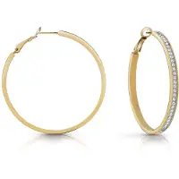 GUESS JUBE02247JWYG Damen-Ohrringe Creolen Goldfarben 50 mm