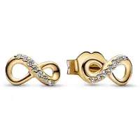 Pandora 268820C01 Damen-Ohrstecker Funkelnde Unendlichkeit Goldfarben