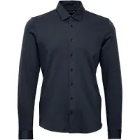 Casual Friday Langarmhemd "Langarmhemd CFArthur", Herren, Gr. XL, N-Gr, schwarz (schwarz navy), Obermaterial: 72% Baumwolle CO. 24% Polyester PES. 4% Elasthan EL., Hemden Langarmhemd