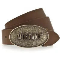 Mustang Gürtel in Braun mit Koppelschließe in mattem Gold-100