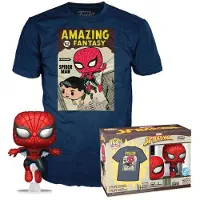 Funko POP! Spiderman Marvel Funko Pop Figurenset Mit Comic-t-shirt