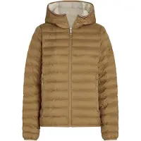 Tommy Hilfiger Steppjacke "REVERSIBLE LW PADDED JACKET" mit Kapuze mit reversible Tragemöglichkeit, leichte Wattierung, Logo-Patch