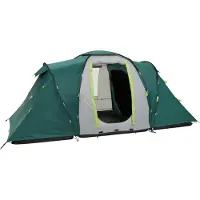 Coleman 4-Personen-Tunnelzelt Spruce Falls 4 BlackOut (dunkelgrün/hellgrau)