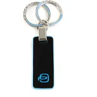 Piquadro Schlüsselanhänger Blue Square Two-Ring Keychain Nero