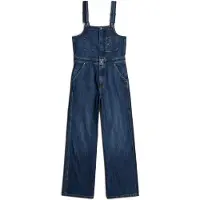 G-Star Straight Leg Zip Latzhose - Dunkelblau - Damen - XS