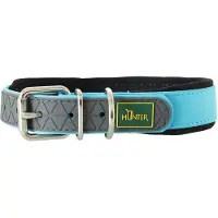 Hunter - Collar Convenience Comfort - Hundehalsband Gr Halsumfang 52-60 cm - Breite 2,5 cm turquoise