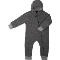Pure Pure Pure Wollwalk-Overall mit Kapuze und Klappbündchen, grau, 86