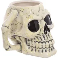 Puckator Uralter Schädel Totenkopf geformte Tasse aus Dolomit-Keramik
