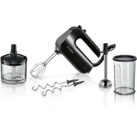 Bosch MFQ4, Handmixer, Schwarz, Schlagen, Kneten, Mixen, Rührer, 1,4 m, 0,75 l, 0,5 l