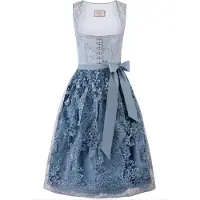 Stockerpoint Langes Dirndl "Sidonia" in rauchblau | Gr.: 36