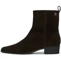 Tommy Hilfiger Damen Stiefeletten Low Cowboy Flat - Braun - Größe 36
