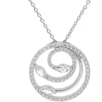 Trendor 15147 Damen-Kette Silber mit Zirkonia
