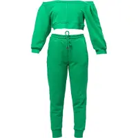 Tom Barron Freizeitanzug WOMAN regular ftit SWEATSHIRT AND PANT SETS in LIVE GREEN | Gr.: L
