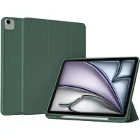 Accezz Smarte Klapphülle aus Silikon für das Apple iPad Air 13 Zoll (2026) M4 / (2025) M3 / (2024) M2 - Dunkelgrün