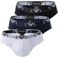 Emporio Armani Slip "Slip 3er Pack", Herren, Gr. S, bunt (weiß, schwarz, marine), Obermaterial: 95% Baumwolle CO. 5% Elasthan EL., Unterhosen Slip