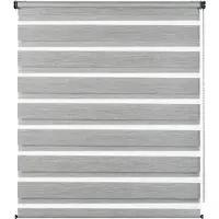 Gardinia Doppelrollo de luxe grau-melange 90 x 180 grau-melange