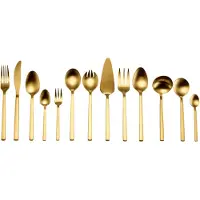 Guido Maria Kretschmer Home & Living Guido Maria Kretschmer Home&Living Besteck-Set "GMK, Golden Look", (Set, 68 tlg.), Tafelbesteck, Präsentschachtel, PVD gold mattiert