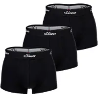s.Oliver Herren Boxershorts, 3er Pack - Trunks, Hipsters, Baumwoll-Stretch