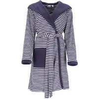 Esprit Bademantel Striped Hoody Women Navy Blue-S