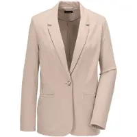 Goldner Damenblazer mit Reverskragen und Paspeltaschen in kiesel | Gr.: 52