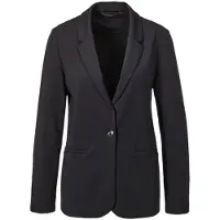 Goldner Damenblazer mit Reverskragen und Paspeltaschen in schwarz | Gr.: 48
