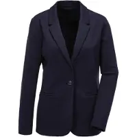 Goldner Damenblazer mit Reverskragen und Paspeltaschen in marine | Gr.: 52