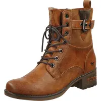 Mustang Damen Stiefelette Schnürboot mit Riemen und Schnalle 1229-521, Größe:37 EU, Farbe:Mehrfarbig
