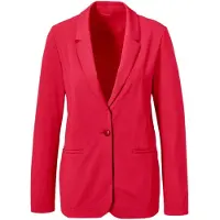 Goldner Damenblazer mit Reverskragen und Paspeltaschen in rot | Gr.: 46